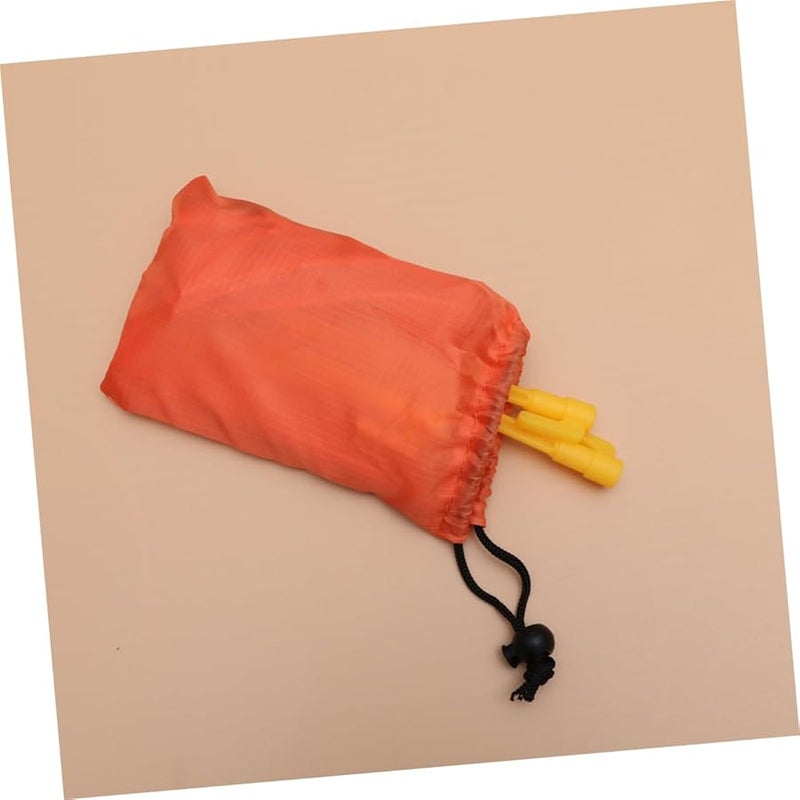 4 Pcs Orange Foldable Picnic Mat Multifunctional Beach Camping Pad with Storage Bag - Image 4